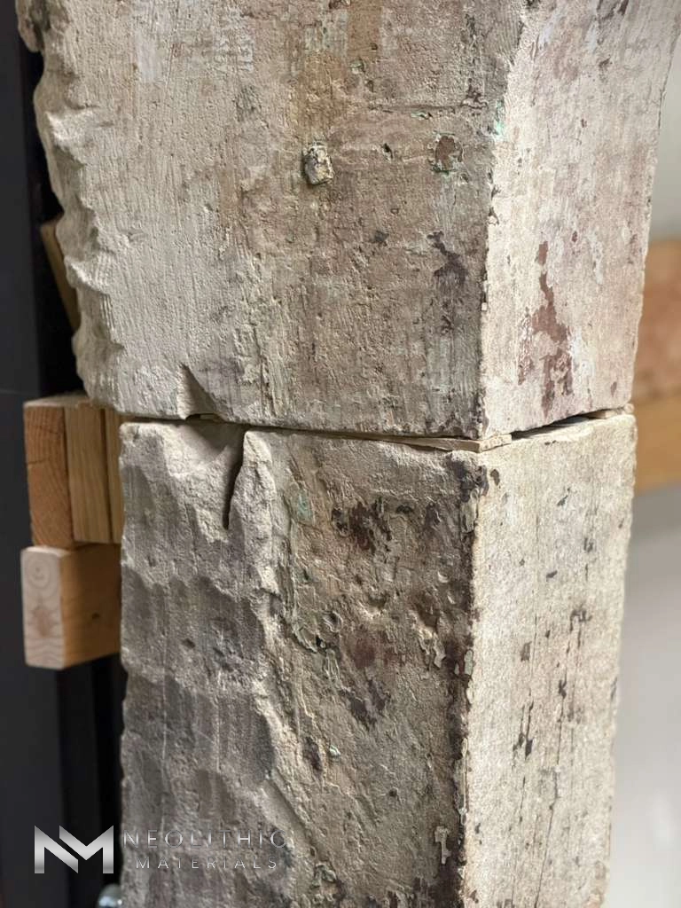 French Antique 18th Century Limestone Fireplace - Image 7